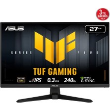Asus VG279QM5A Tuf Gaming 27" LED IPS 0.3ms 240Hz 1920X1080 Fullhd 2x HDMI 1xdp Multimedya (Vesa) Freesync Premium, Elmb