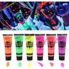 Die Grup Neonlu Glow Parti Yüz Boyası 6 Renk 6 Adet (5501)