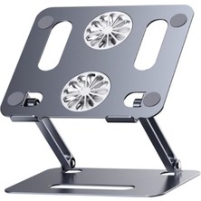 Plentiful Kaliteli Tok Alüminyum Fanlı Dizüstü Bilgisayar Noteebook Standı Ayarlanabilir 10-17 Inç P89F