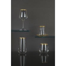 Sudeka 30 Parça 6 Kişilik Royal Touch Gold Bardak-Meşrubat-Su Takımı