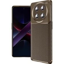 Ergün Collection Honor Magic 7 Lite Kılıf Auto Fus Karbon Kapak - Kahverengi