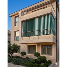 Gön Ev Tekstili Balkon Perdesi Yağmur Geçirmez - Kalın - Bağcıklı