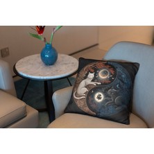 Abat Home Dekoratif, Modern Dijital Baskılı Süet Kırlent Kılıfı (Koltuk Yastık Kılıfı)  40 x 40