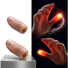 Acstore SN-24882 Profesyonel Kirmizi LED Işikli Sihirbazlik Baş Parmaği Seti