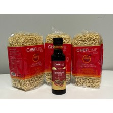 Chefline Çin Eriştesi 350 gr 3 Adet + Istiridye Sosu 150 ml – Noodle Seti