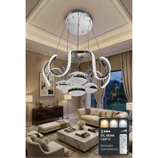 Akgül Asel Kumandalı 4 Modern Top Krom Avize
