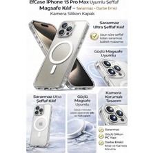 iPhone 15 Pro Max Uyumlu Şeffaf Magsafe Kılıf – Sararmaz, Darbe Emici, Premium Silikon Kapak