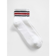 Gap Erkek Kırmızı Athletic Quarter Crew Çorap