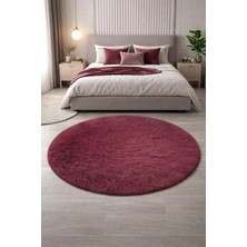 Eyprich Kuzu Peluş Yuvarlak Süet Taban Ince Halı - Yumuşak Dokulu Salon - Yatak Odası - Çocuk Odası Halı