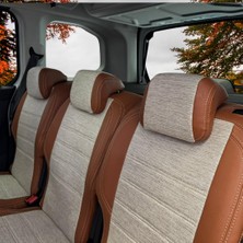 K-Design Ople Combo  Araca Özel Oto Koltuk Kılıfı - Keten ve Deri