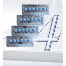 Mavi K_obra 130 Mg 6'lı x 4 Dizi Erkeklere Geçıktırıçi7 Süper Etkili Performans Tablet % 100 Orjinal Sertlestırıçi4 Daha Fazla Kuvvet Uzun Sürmeye Takviye Güc7 Arttırıçi7