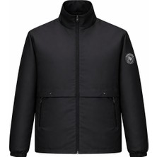 Erkek Ceket Regular Fit Dik Yaka Fermuarlı Modern Stil Mevsimlik Mont