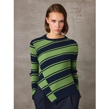 Unique Polo Yaka Çizgili Triko