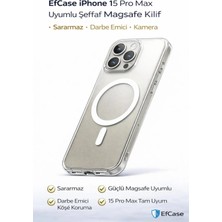 iPhone 15 Pro Max Uyumlu Şeffaf Magsafe Kılıf – Sararmaz, Darbe Emici
