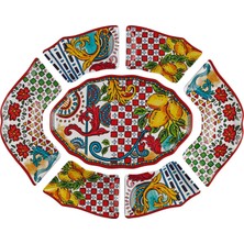 LuckyArt Lemozia Melamin 7 Parça Meze ve Sunum Seti
