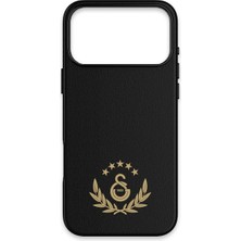 x Dekomus Lisanslı Galatasaray Iphone 17 Promax 5 Yıldız Gold Arma Deri Magsafe Telefon Kılıfı "dekomus Cep Defteri Hediyeli"