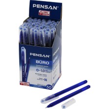 Die Grup 50 Adet Pensan Büro Mavi Tükenmez Kalem M-Medium - 1.0mm Uç (5501)
