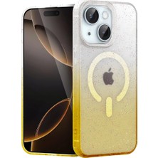 Ergün Collection  Iphone 15 Plus Pummel Shiny Magsafe Kapak - Gold
