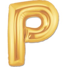 Die Grup P Harf Folyo Balon Altın Renk  40 Inç (5501)