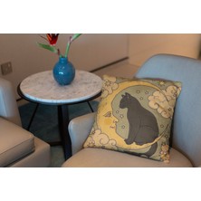 Abat Home Dekoratif, Modern Dijital Baskılı Süet Kırlent Kılıfı (Koltuk Yastık Kılıfı)  40 x 40