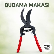 Badem10 Bağ Budama Makası 230 mm Profesyonel Keskin Çelik Bıçak Ergonomik Sap Dayanıklı Bahçe Makası