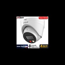 Dahua IPC-HDW1431V-SA, 4mpix, 2,8mm Lens, H265+, 30MT Gece Görüşü, Dual Light, Mikrofonlu, Poe Dome Ip Kamera