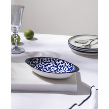 Madame Coco Reve Bleu Reneta Oval Tabak - 19 cm - Mavi/beyaz