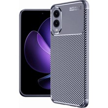 Ergün Collection  Galaxy S25 Edge Kılıf Auto Fus Karbon Kapak - Lacivert