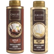 Callei 2'li Waffle Sos 300 gr Avantaj Paketi Sütlü Çikolata Beyaz Çikolata