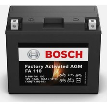 Motostart Bosch Fa 110 YT12B-BS 12 Volt 10 Amper Motosiklet Akü