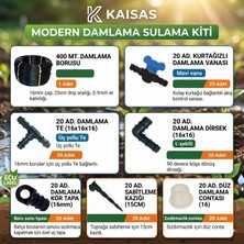 Kaisas 16’lık 25 cm Drip Aralıklı Damlama Borusu 0.9 mm Set
