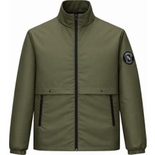 Erkek Ceket Regular Fit Dik Yaka Fermuarlı Modern Stil Mevsimlik Mont