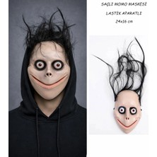 İsmiyle Al Saçlı Momo Korku Maskesi 24X16 cm