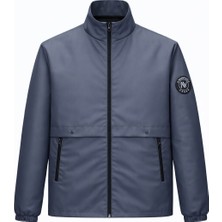 Erkek Ceket Regular Fit Dik Yaka Fermuarlı Modern Stil Mevsimlik Mont