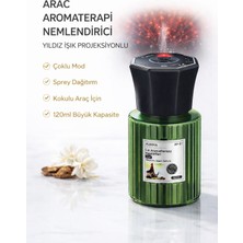 Blackbird Game Center Auhma Af-07 Şarjlı Araç Içi Nemlendirici & Aromaterapi Difüzörü - Yıldız Projeksiyonlu, 120ML