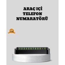 Emrexporter Çevirmeli Araç Içi Park Numaratörü – Alüminyum Gri Kolay Montaj ve Net Gör - EM002Z-7UADY