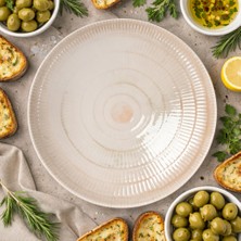 Merba Design Elarıs - Tasarımcı Imzalı 14 Parça 6 Kişilik Porselen Kahvaltı Takımı - Lyon Form - Zamansız Tasarım - Ömür Boyu Desen Garantisi