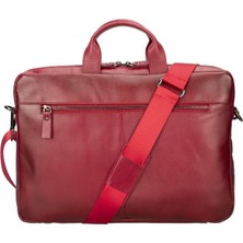 BloominBag Bloom Urban Shield 13"-14" Crimson Red Deri Laptop / Macbook Çantası