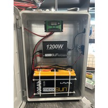 Enerjistar Konteyner Ev Için Lityum Güneş Enerji Paketi 100AH Lifepo4 Akü ve 1200W Invertör 205W Güneş Paneli