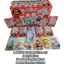 Labubu Oyun Kağıtları (6 Minik Kutu 36 Adet Karakter Kart 6 Adet Karakter Sticker) Labubu Kartları