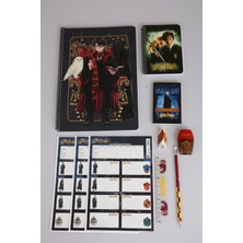x Dekomus "wizard Icons Collection" Harry Potter Lisanslı 10 Parça Kırtasiye Seti A4 Defter,cetvel,kurşun Kalem,silgi,kalemtraş