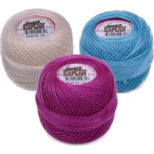 Just Cheap Store 3 Adet Kaplan Etamin ve Kanaviçe Ipi 8 No Kod/renk: 748 - 293 - 114 - Ryl