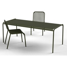 Nihat Evcim Happy Garden Yemek Masası Haki Yeşili