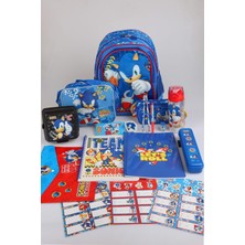 x Dekomus "speed Force Collection" Lisanslı Sonic Premıum Kırtasiye Seti Okul,kalem ve Beslenme Çantası,a4 Defter,matara,beslenme Kabı