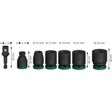 Bosch Pro Impact Lokma Ucu Seti 1/2 7li, Dayanıklı ve Kullanışlı Araç Gereci