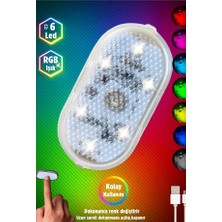 Mbois Dokunmatik Sensörlü Mini LED Lamba Şarj Edilebilir Çok Amaçlı Tekli Beyaz LED