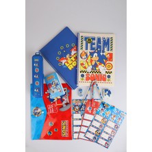 x Dekomus "speed Force Collection" Lisanslı Sonic 13 Parça Kırtasiye Seti 2 Adet A4 Defter,kalem Kutusu,okul Etiketi