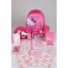 x Dekomus "candy Kitty Collection" Hello Kitty Lisanslı Full Kırtasiye Seti Ortopedik Ilkokul,beslenme ve Kalem Çantası,matara,beslenme Kabı Seti