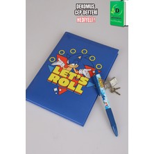 x Dekomus "speed Force Collection" Lisanslı Sonic Kilitli Hatıra Defteri ve Uçlu Kalem Seti