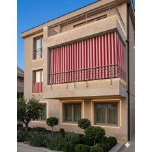 Gön Ev Tekstili Balkon Perdesi Yağmur Geçirmez - Kalın - Bağcıklı